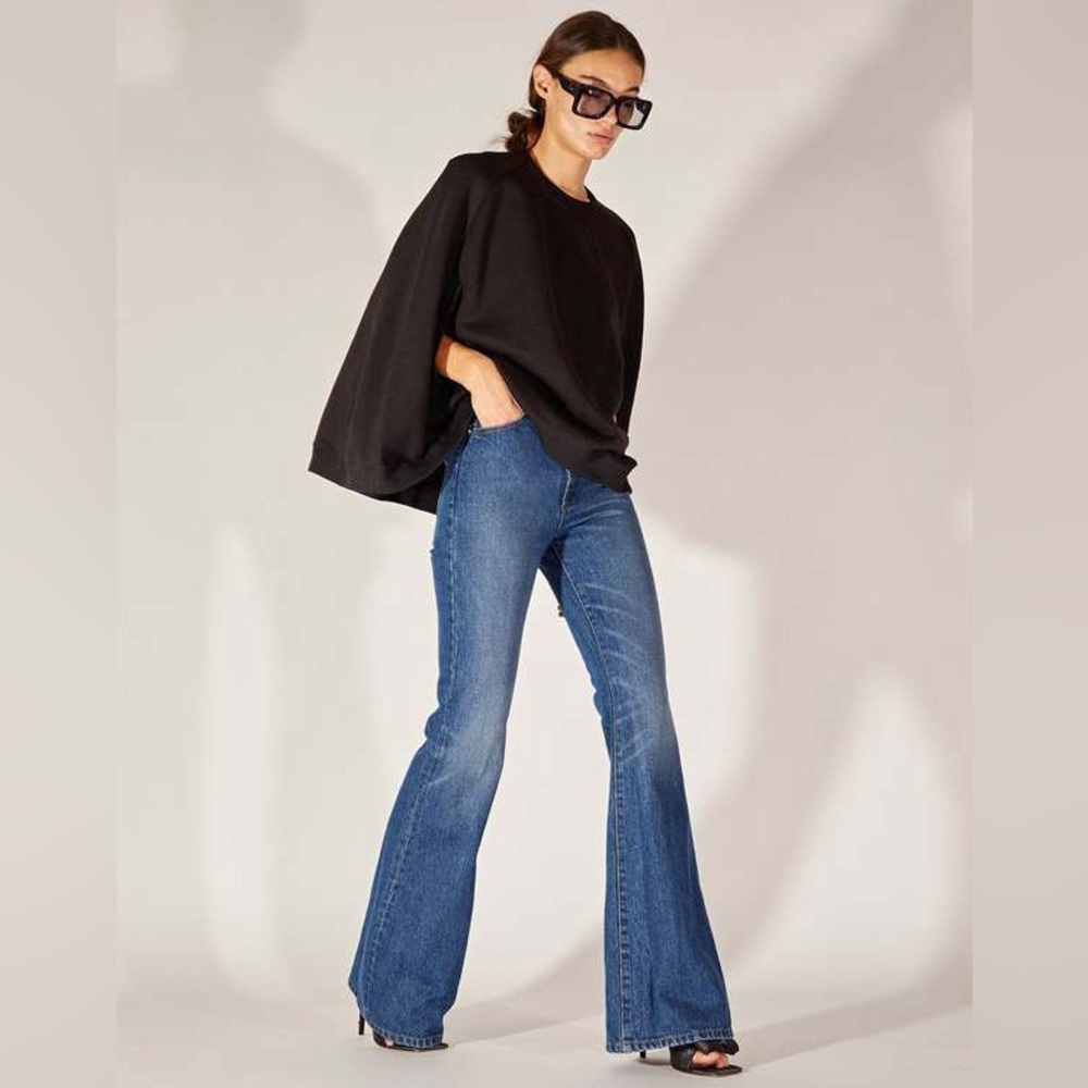 NWT Cynthia Rowley Black Sweatshirt Capelet (M/L)